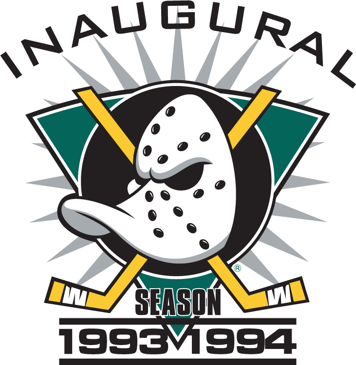 Anaheim Ducks 1993 94 Anniversary Logo iron on paper